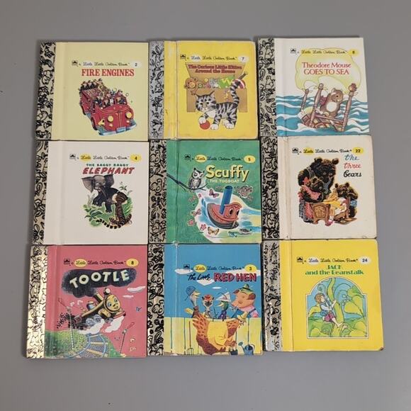 Vintage Little Little Golden Book Lot Children’s Books Lot Of 9 - Picture 1 of 3